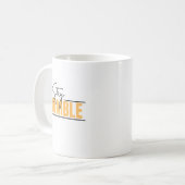 Weiße Teetasse mit gedrucktem Design (Vorderseite Links)