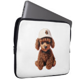 Weiße Teetasse Pudel Mappe Laptopschutzhülle (Vorne Rechts)