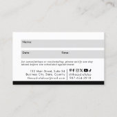 Weiße Terminkarte Treuekarte (Rückseite)