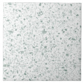 Weiße Terrazzo-Steinmuster auf weißem Terrazzo-Mus Fliese (Vorderseite)