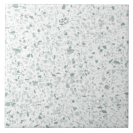 Weiße Terrazzo-Steinmuster auf weißem Terrazzo-Mus Fliese