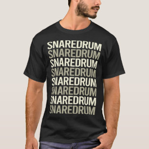 Weiße Text-Schlagzeug-Schnecke Drums T-Shirt