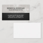 Weiße Textur | Schwarze Textur Visitenkarte (Vorne/Hinten)