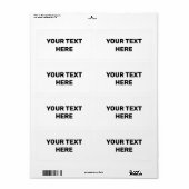 WEISSE TEXTURE EINFACHE MINIMAL-TEXT-STYLE-ETIKETT (Vorne)