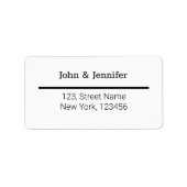 WEISSE TEXTURE EINFACHE MINIMAL-TEXT-STYLE-ETIKETT ADRESSAUFKLEBER (Vorne)