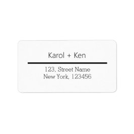 WEISSE TEXTURE EINFACHE MINIMAL-TEXT-STYLE-ETIKETT ADRESSAUFKLEBER