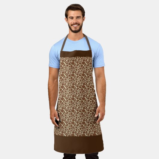 WEISSE, TIERDRUCKER Koch Schürze (Getragen)