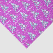 Weiße Tierpfade Rosa und Blauer Weihnachtsbaum Ros Seidenpapier (Detail)