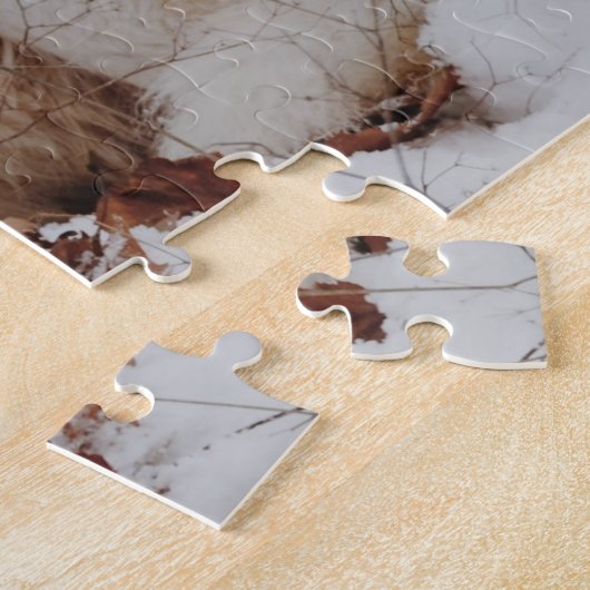 Weiße Tierschütze Hund mit Schafen Puzzle (Seite)