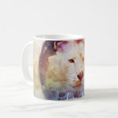 Weiße Tiger-Blumen-Bubble-Grunge Kaffeetasse (Vorderseite Links)