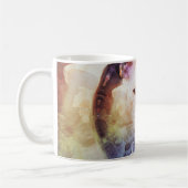 Weiße Tiger-Blumen-Bubble-Grunge Kaffeetasse (Links)