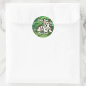 Weiße Tiger-CUB-Aufkleber Runder Aufkleber (Tasche)
