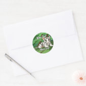 Weiße Tiger-CUB-Aufkleber Runder Aufkleber (Umschlag)