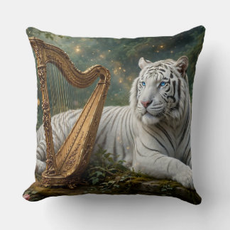 Weiße Tiger-Dekokissen Kissen