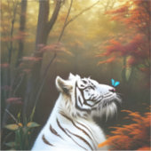 Weiße Tiger, die Momente lieben, Aufkleber (Vorderseite)