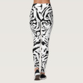 Weiße Tiger-Druck-Leggings Leggings (Rückseite)