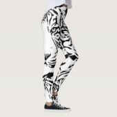 Weiße Tiger-Druck-Leggings Leggings (Rechts)