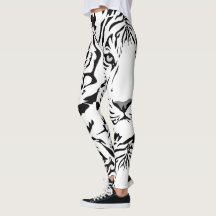 Weiße Tiger-Druck-Leggings