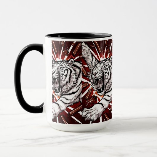 Weiße Tiger Erhebung Tasse (Links)