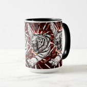 Weiße Tiger Erhebung Tasse (VorderseiteRechts)