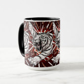 Weiße Tiger Erhebung Tasse (Vorderseite Links)