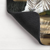 WEISSE TIGER gefährdete Arten Mousepad (Ecke)