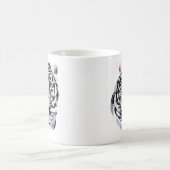 Weiße Tiger-Gesichts-Tasse Kaffeetasse (Mittel)