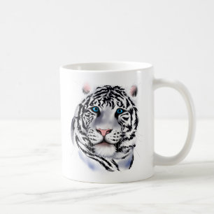 Weiße Tiger-Gesichts-Tasse Kaffeetasse