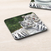 Weiße Tiger Getränkeuntersetzer (Linke Seite)