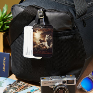 Weiße Tiger in den Sundarbans Gepäckanhänger