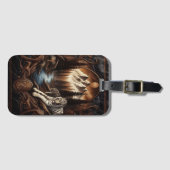 Weiße Tiger in einem Bergbach Gepäckanhänger (Vorderseite (Horizontal))