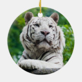 Weiße Tiger Keramik Ornament (Hinten)