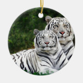 Weiße Tiger Keramikornament (Vorne)