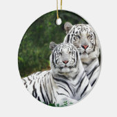 Weiße Tiger Keramikornament (Links)