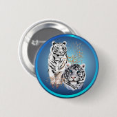 Weiße Tiger - Knöpfe Button (Vorne & Hinten)