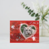 Weiße Tiger Postkarte (Stehend Vorderseite)