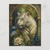 Weiße Tiger Postkarte (Vorderseite)