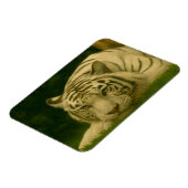 Weiße Tiger-Ruhen im Wald-Schatten Magnet (Linke Seite)