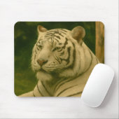 Weiße Tiger-Ruhen im Wald-Schatten Mousepad (Mit Mouse)