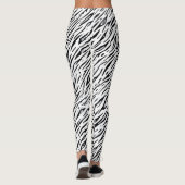 Weiße Tiger Streifen Druck Leggings (Rückseite)