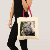 Weiße Tiger-Tasche Tragetasche (Vorderseite (Produkt))