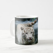 Weiße Tiger-Tasse Kaffeetasse (Vorderseite Links)