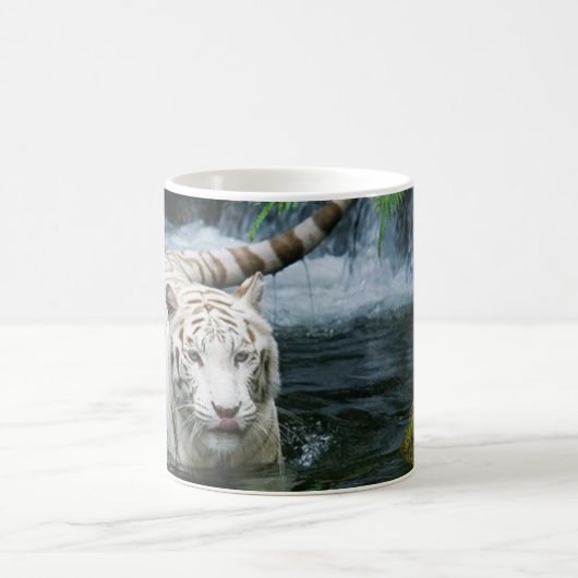 Weiße Tiger-Tasse Kaffeetasse (Mittel)