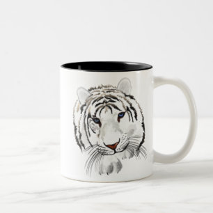Weiße Tiger-Tasse Zweifarbige Tasse
