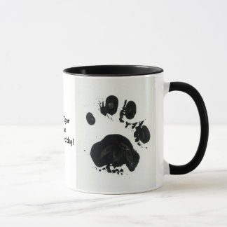 Weiße Tiger-Tatzen-Druck-Tasse Tasse