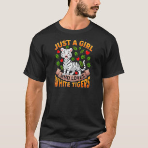 Weiße Tiger Tier nur ein Mädchen, das weiß Ti Lieb T-Shirt