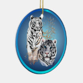 Weiße Tiger - Verzierungen Keramikornament (Rechts)