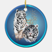 Weiße Tiger - Verzierungen Keramikornament (Hinten)