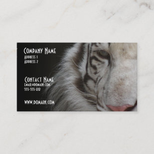Weiße Tiger-Visitenkarte Visitenkarte