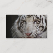Weiße Tiger-Visitenkarte Visitenkarte (Rückseite)